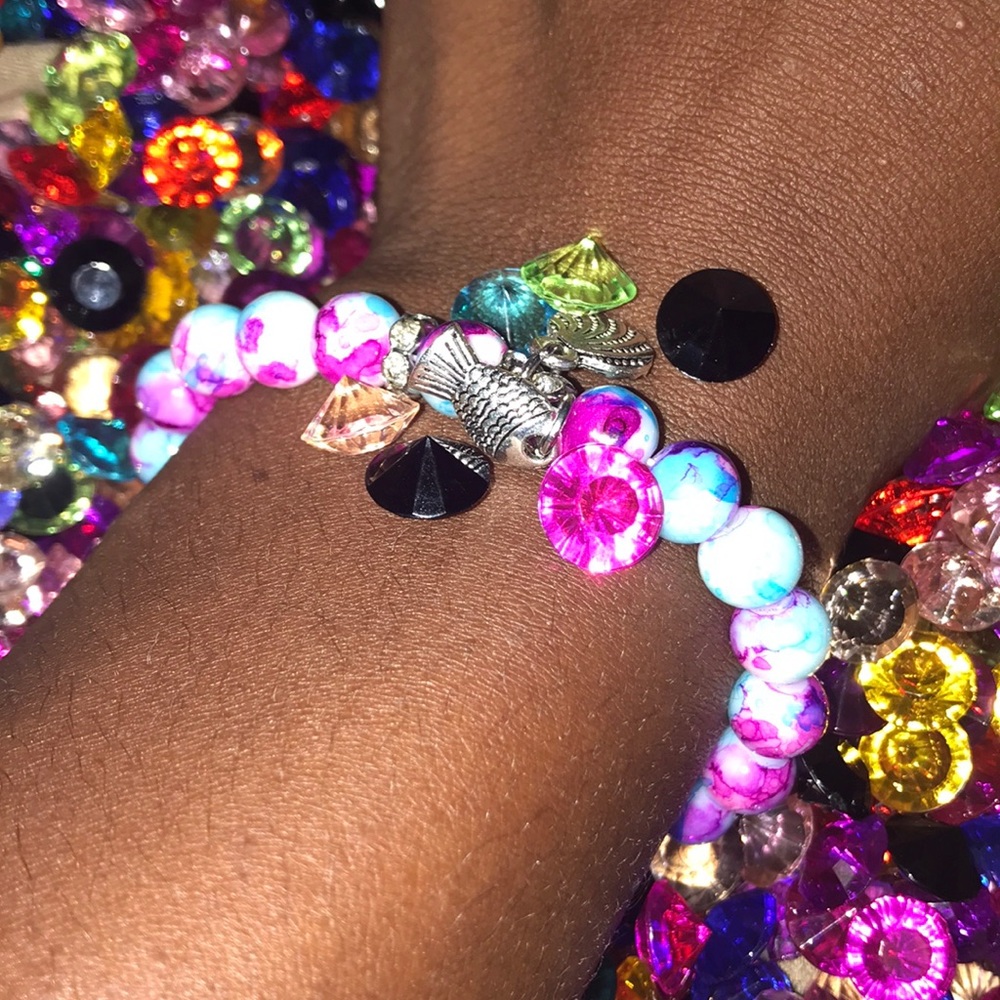 Sea charm elastic bracelet